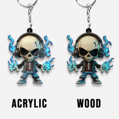 Cool Skull - Personalized Skull Keychain