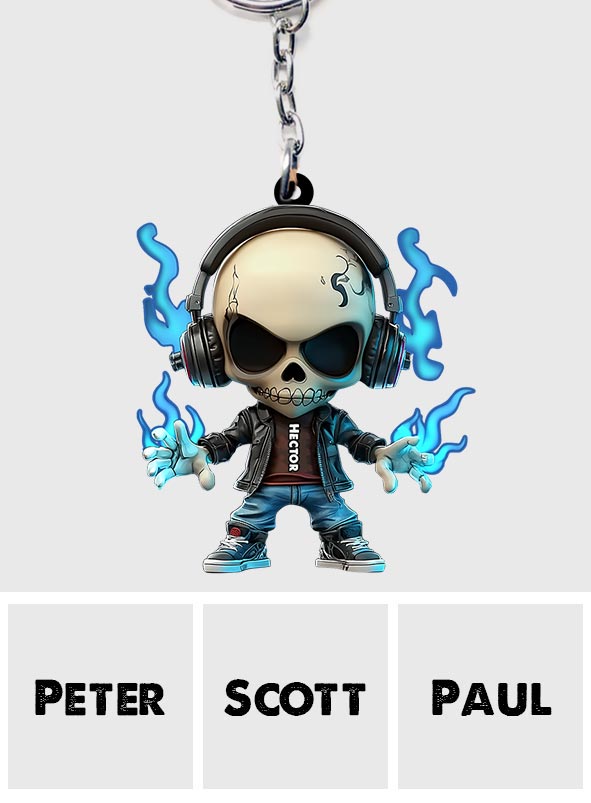 Cool Skull - Personalized Skull Keychain