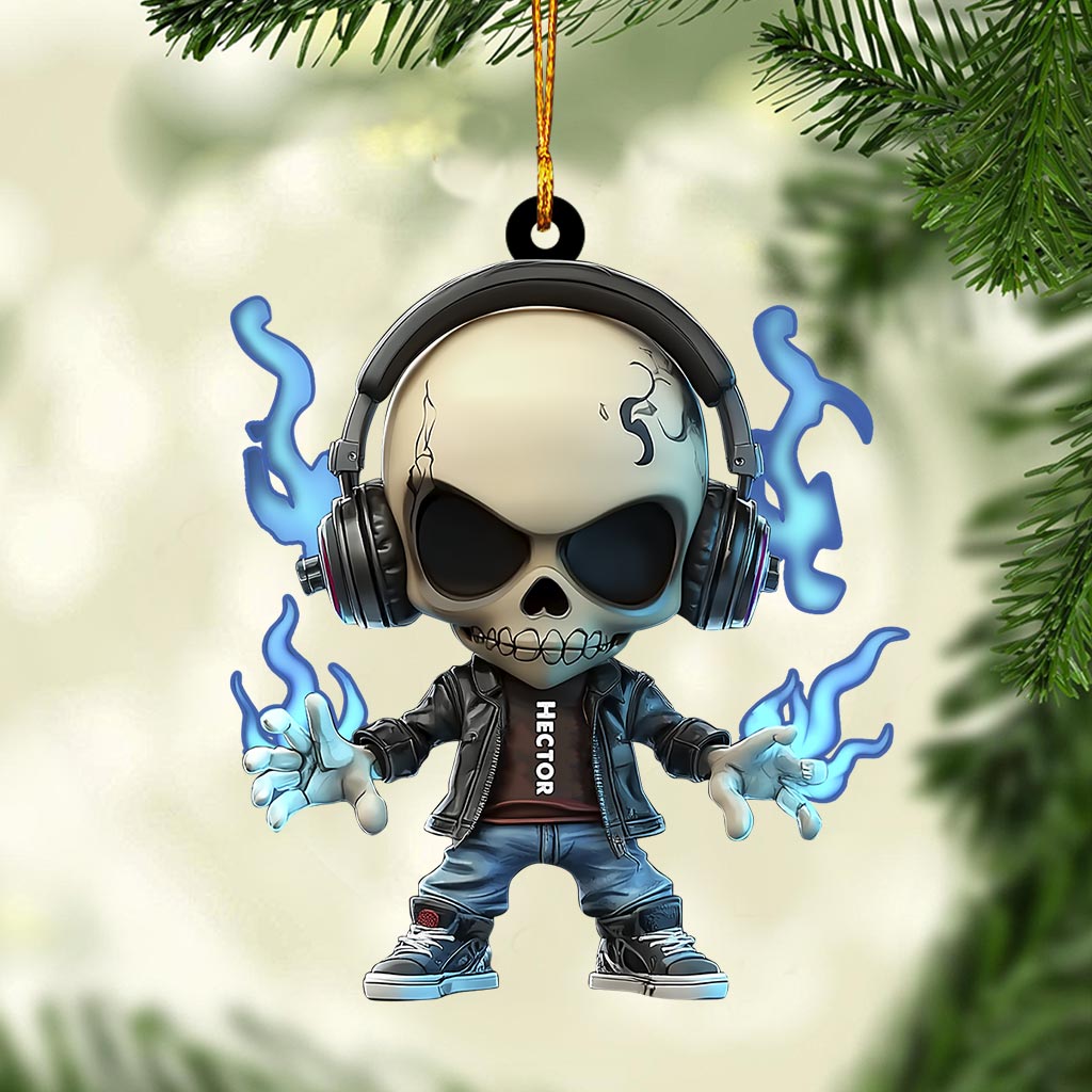 Cool Skull - Personalized Skull Ornament