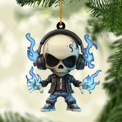 Cool Skull - Personalized Skull Ornament