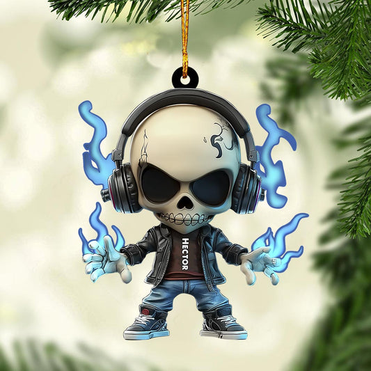 Cool Skull - Personalized Skull Ornament
