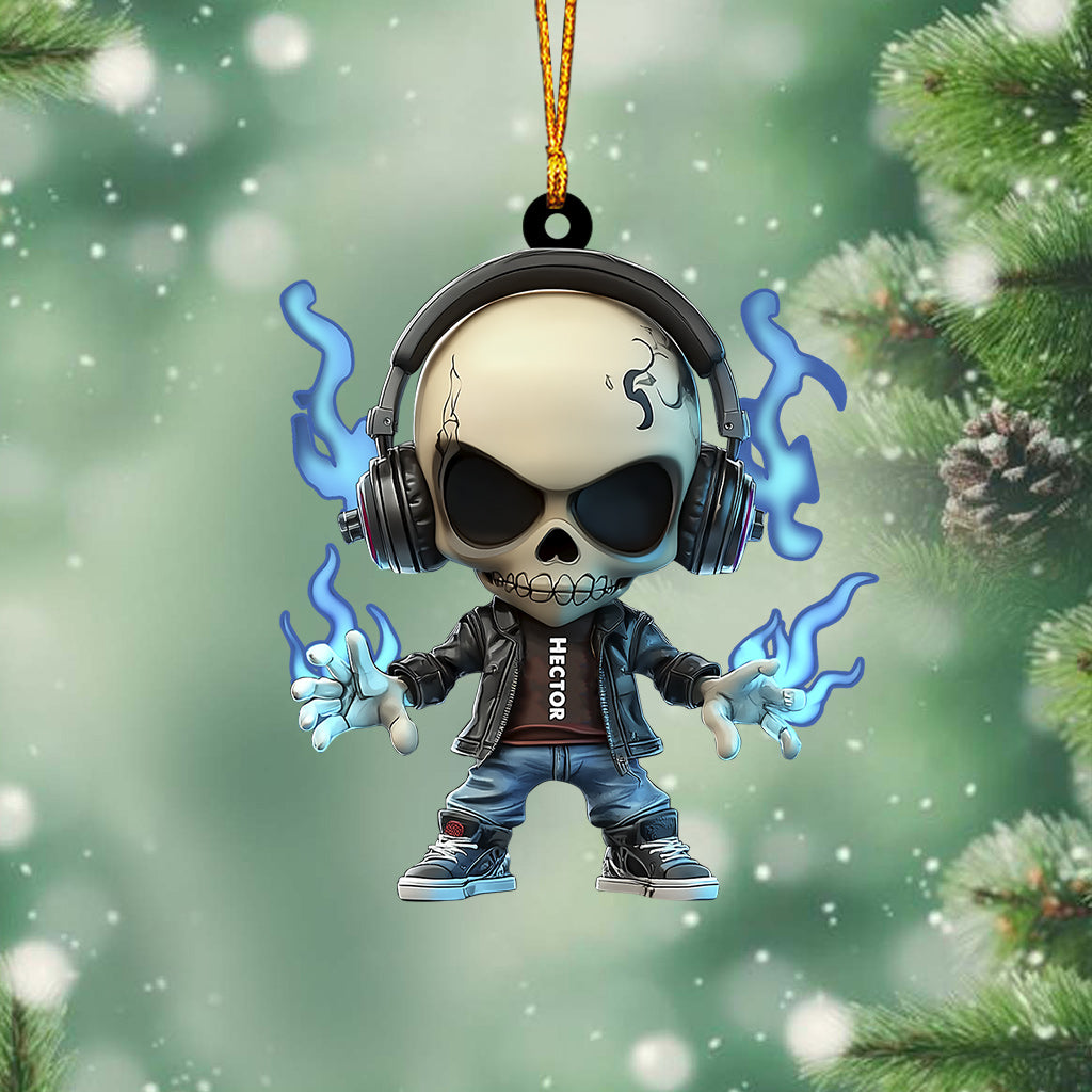 Cool Skull - Personalized Skull Ornament