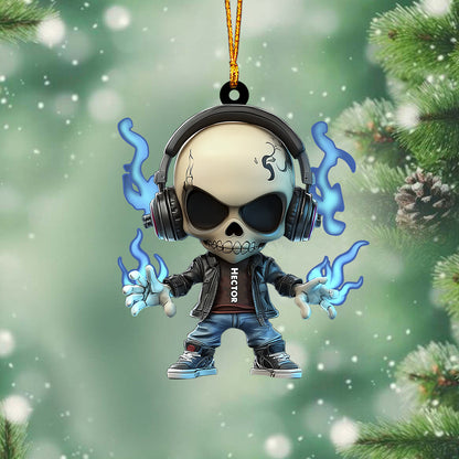 Cool Skull - Personalized Skull Ornament