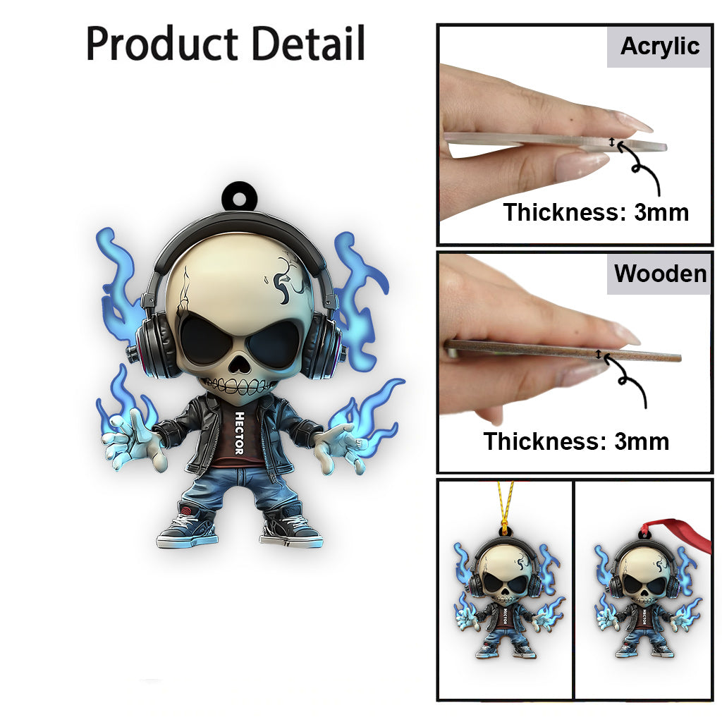 Cool Skull - Personalized Skull Ornament