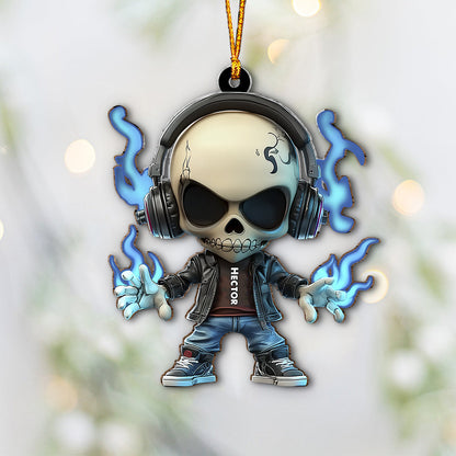 Cool Skull - Personalized Skull Ornament