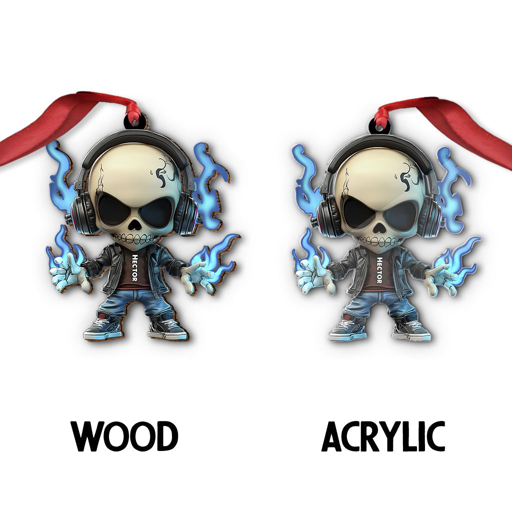 Cool Skull - Personalized Skull Ornament