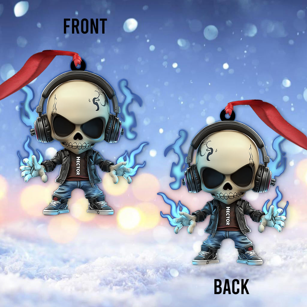 Cool Skull - Personalized Skull Ornament