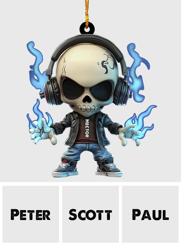 Cool Skull - Personalized Skull Ornament