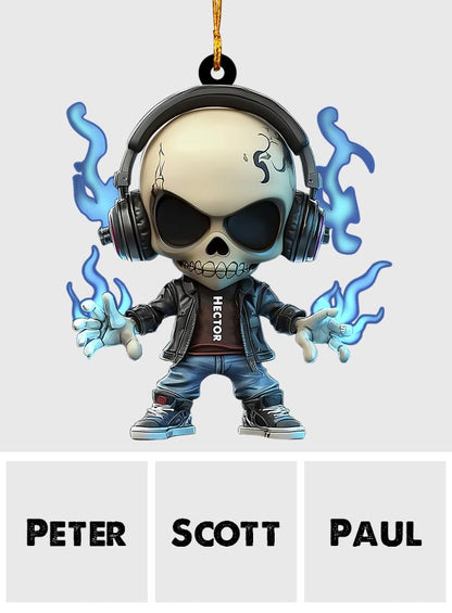 Cool Skull - Personalized Skull Ornament