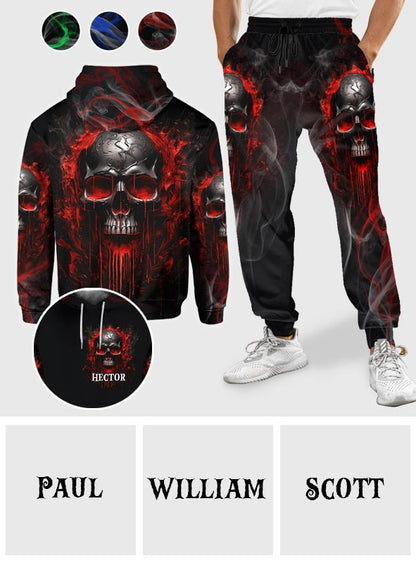 Cool Skull - Personalized Skull Hoodie and Sweatpants