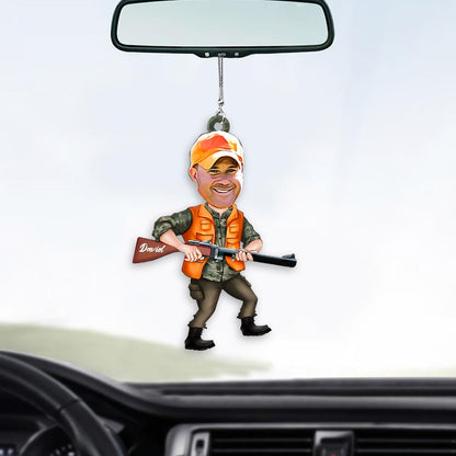 Photo Inserted Funny Hunting - Personalized Hunting Car Ornament