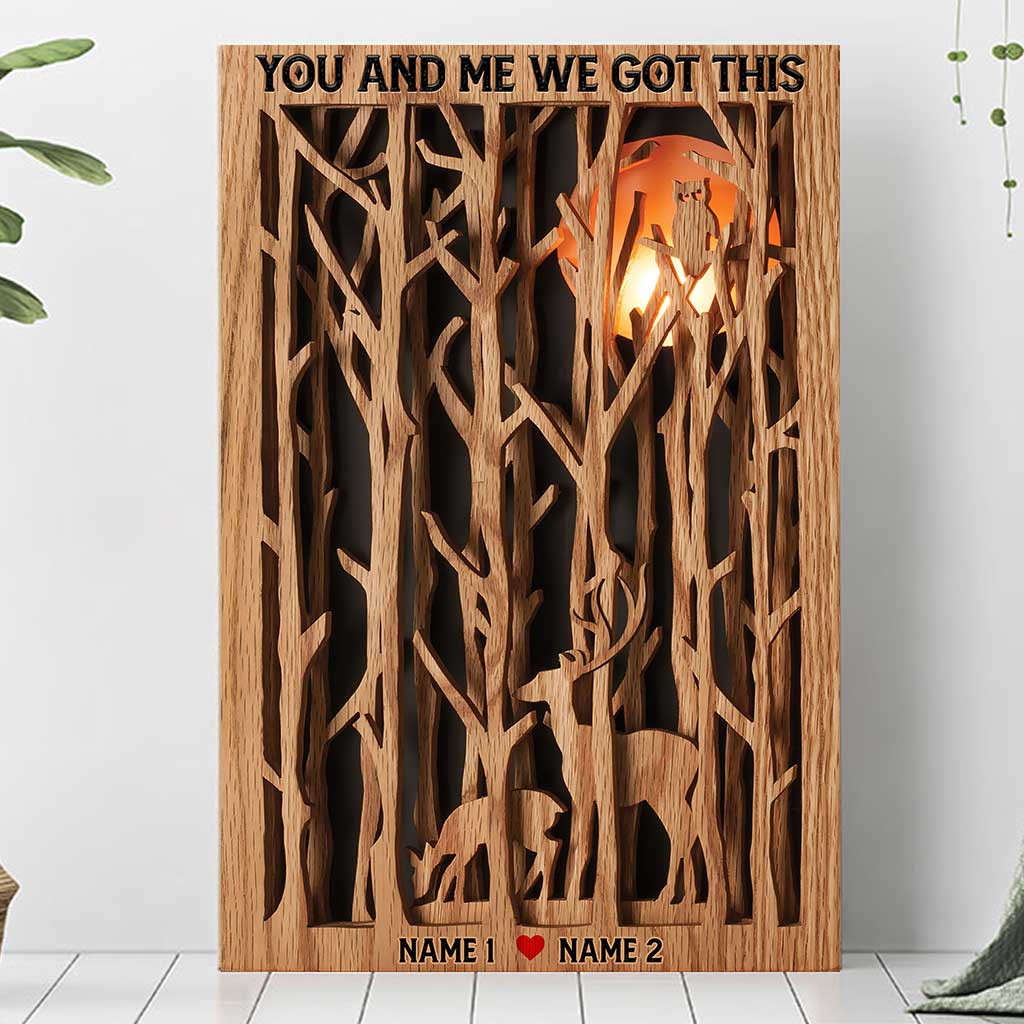 You And Me We Got This - Personalized Couple Hunting Poster With 3D Pattern Print
