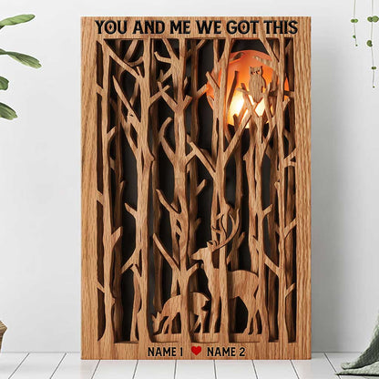 You And Me We Got This - Personalized Couple Hunting Poster With 3D Pattern Print