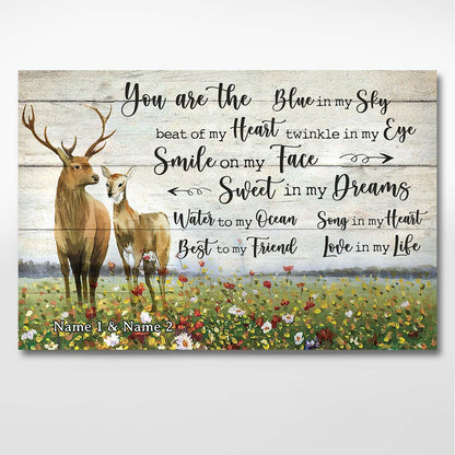 You Are The Blue - Personalized Couple Hunting Poster