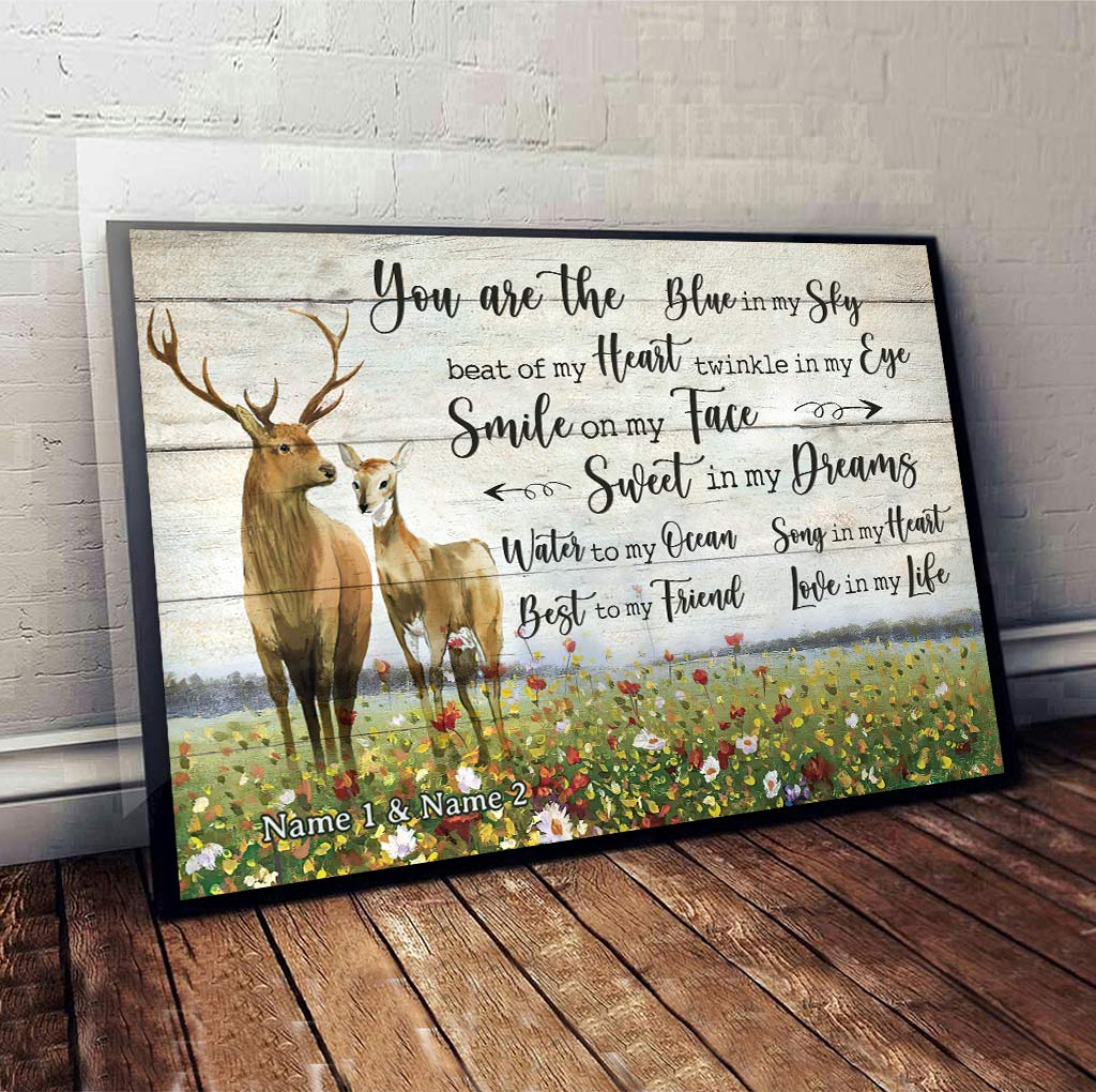You Are The Blue - Personalized Couple Hunting Poster