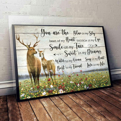 You Are The Blue - Personalized Couple Hunting Poster