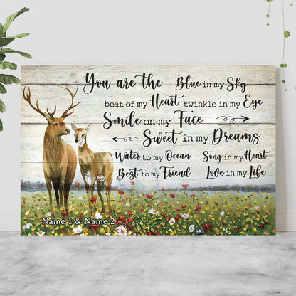 You Are The Blue - Personalized Couple Hunting Poster