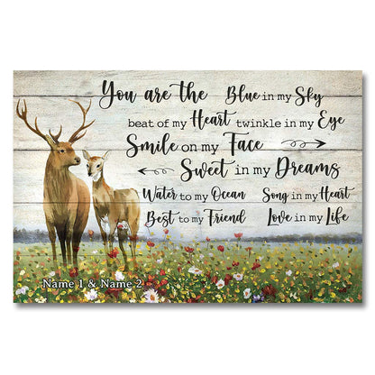 You Are The Blue - Personalized Couple Hunting Poster