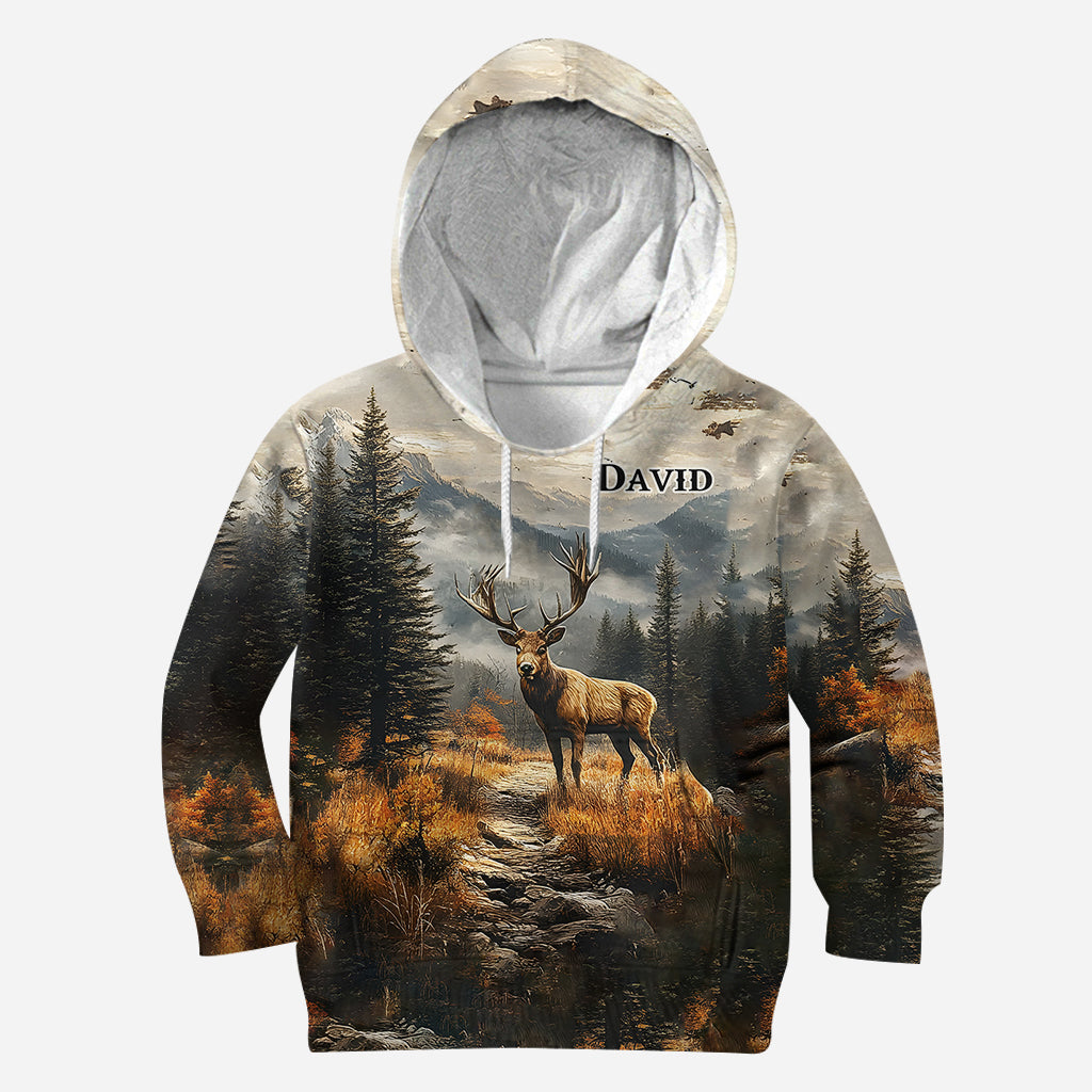 Any Name Beautiful Deer - Personalized Hunting All Over Shirt
