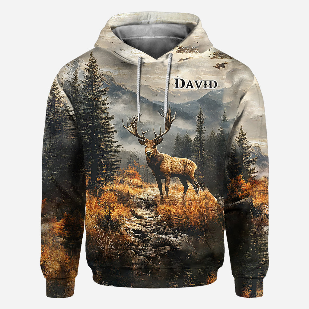 Any Name Beautiful Deer - Personalized Hunting All Over Shirt