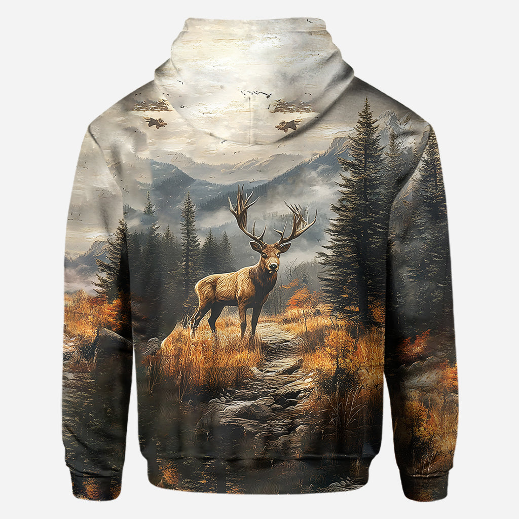 Any Name Beautiful Deer - Personalized Hunting All Over Shirt