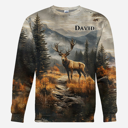 Any Name Beautiful Deer - Personalized Hunting All Over Shirt