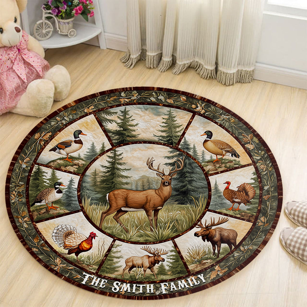 Love Hunting - Personalized Hunting Round Rug