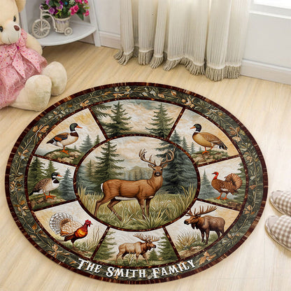 Love Hunting - Personalized Hunting Round Rug
