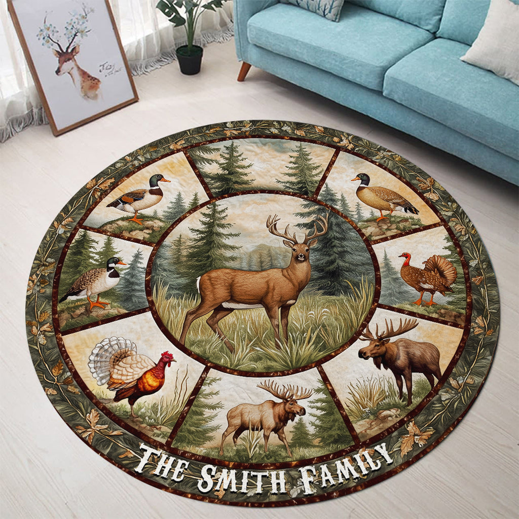 Love Hunting - Personalized Hunting Round Rug