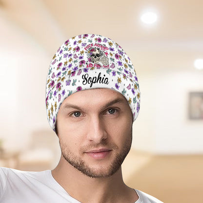 Fuck Around And Find Out - Personalized Skull Beanie Hat
