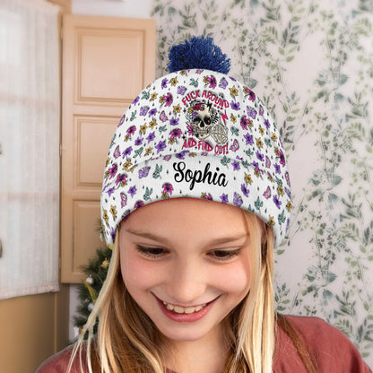 Fuck Around And Find Out - Personalized Skull Beanie Hat