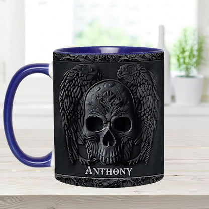 Dark - Personalized Skull Accent Mug