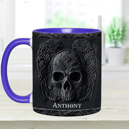 Dark - Personalized Skull Accent Mug