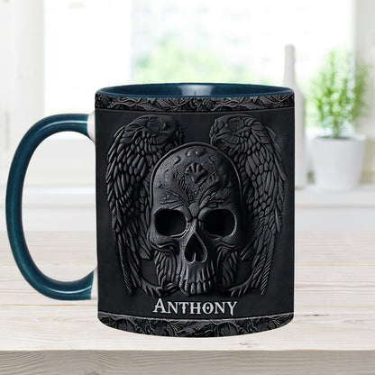 Dark - Personalized Skull Accent Mug