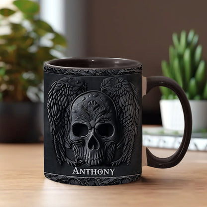 Dark - Personalized Skull Accent Mug