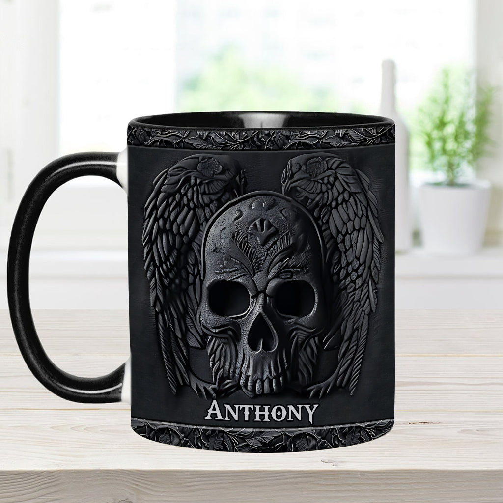 Dark - Personalized Skull Accent Mug