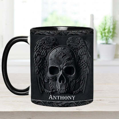 Dark - Personalized Skull Accent Mug