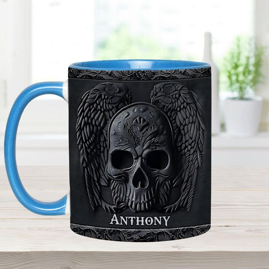 Dark - Personalized Skull Accent Mug