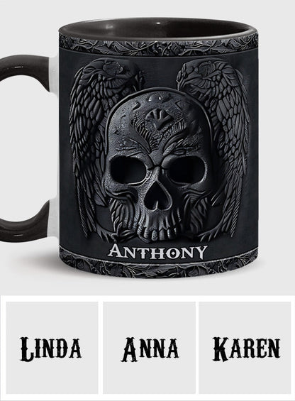 Dark - Personalized Skull Accent Mug