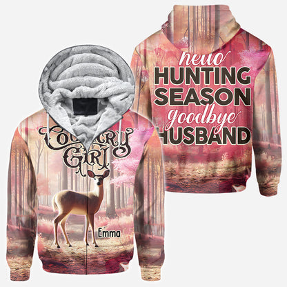 Hello Hunting Season Goodbye Husband - Personalized Hunting All Over Shirt
