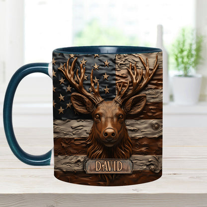 Hunting Deer - Personalized Hunting Accent Mug