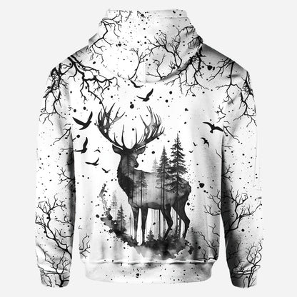 Country Style Black White - Personalized Hunting Hoodie and Leggings