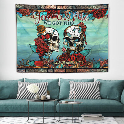 We Got This - Personalized Skull Wall Tapestry