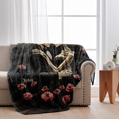 Till Death Do Us Part - Personalized Skull Blanket