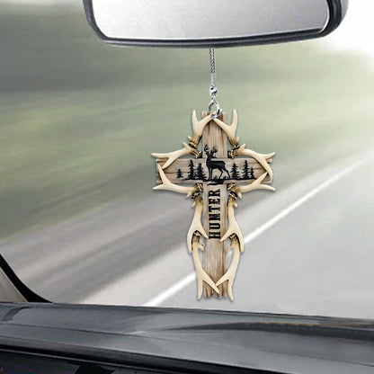 Cross Hanging Ornament - Personalized Hunting Car Ornament