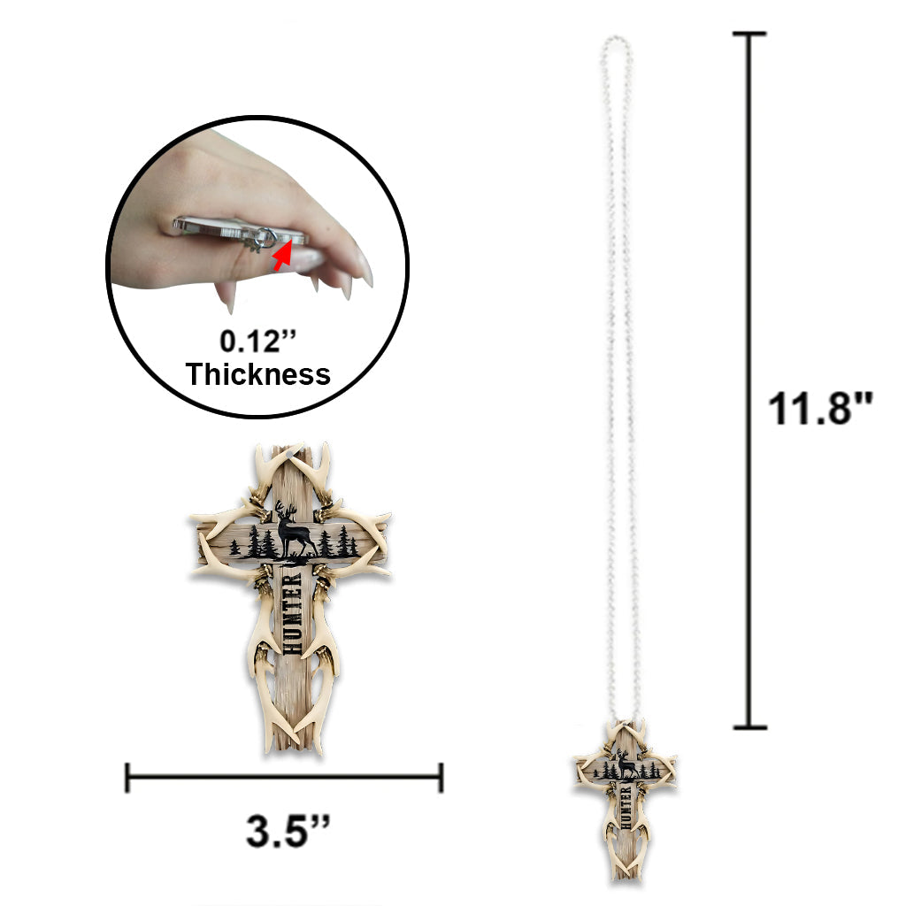 Cross Hanging Ornament - Personalized Hunting Car Ornament