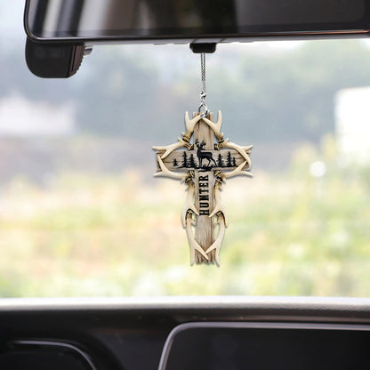 Cross Hanging Ornament - Personalized Hunting Car Ornament