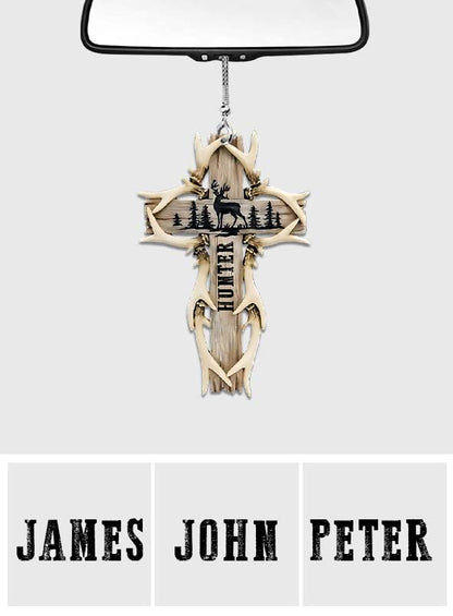 Cross Hanging Ornament - Personalized Hunting Car Ornament