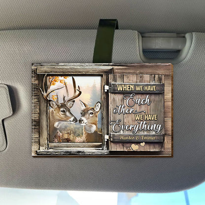 Drive Safe! I Love You! - Personalized Hunting Shaped Car Visor Clip