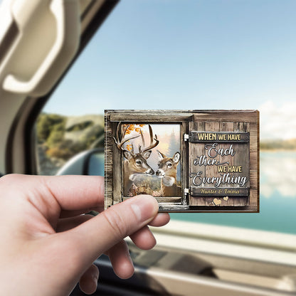 Drive Safe! I Love You! - Personalized Hunting Shaped Car Visor Clip